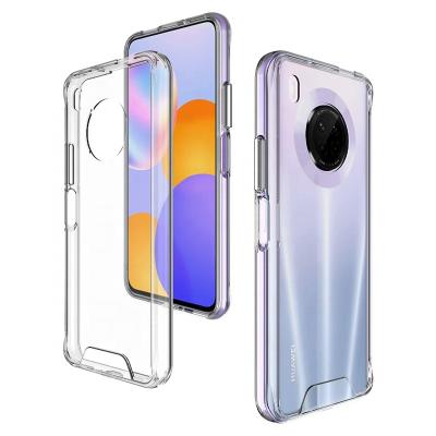 China Soft TPU Bumper and Hard PC Back Cover 2 in 1 Hybrid Case Space For Huawei Y9a TPU Bumper Hard PC Back Cover Transparent Case For Huawei P40 Lite Pro P Smart Se Mate 40 Nova 8 2021 for sale