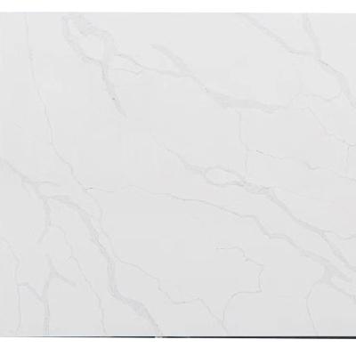 China Hot Sale Modern White Quartz Stone Calacatta Quartz Slab Customized Quartz Vanity Tops for sale