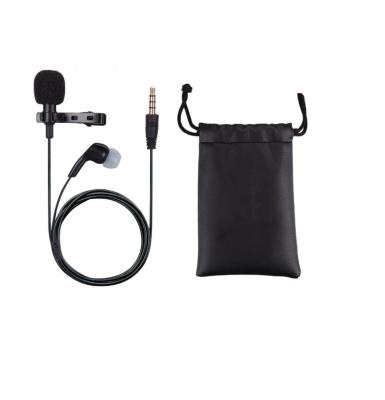 China Wholesale High Quality Microphone Clip On Mini Lapel Mobiloe Phone Microphone Hands Mic Black Color Hot Sale Free for sale