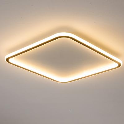 China Nordic Modern Ultrathin Simple Simple Acrylic Square Circular Aisle Room Bedroom Kitchen Attic Office Desk Iron LED Ceiling Circular Lamp for sale