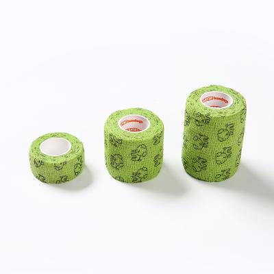 中国 Custom logo medical bandages self adhesive non woven veterinary cohesive bandage latex flexible wrap 販売のため