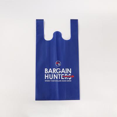 China Factory custom high quality pattern eco non woven shopping tote vest bag with logo for sale