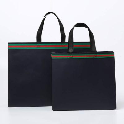 Cina Custom logo wholesale biodegradable shopping bags printed eco friendly reusable black tote bag non woven from china factory in vendita