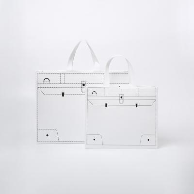 Cina Eco friendly tote bag non woven material white shopping bags in vendita