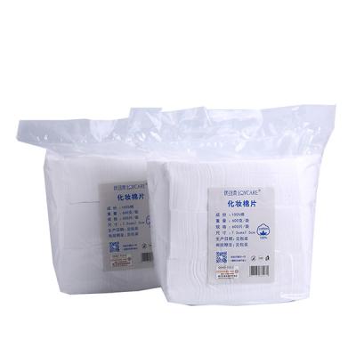 China Large Skin Care Cotton Facial Rounds Non Fluorescent High Absorbency Biodegradable for sale