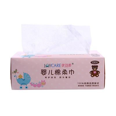 China White Facial Cotton Tissue , Fine Fluffy Facial Tissues Non Fluorescent Multipurpose for sale