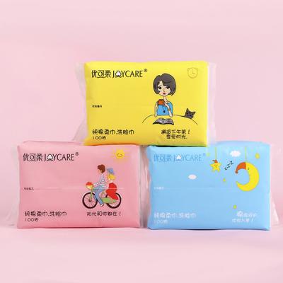 China Gentle Cotton Soft Tissues Unscented Removing Makeup Applied 100 Percent Natural for sale