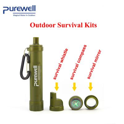 China Remove bacterias & protozoa camping growing water filter survival straw for sale