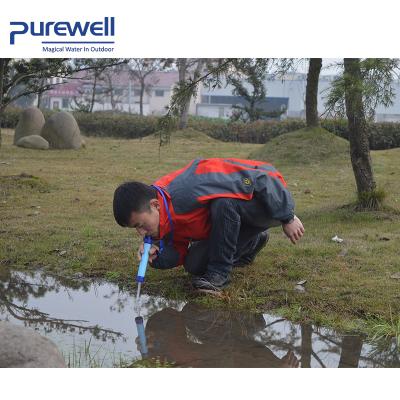 China Life Survival Camping Personal Water Filter Straw For Camping Hiking Hunting Fishing for sale