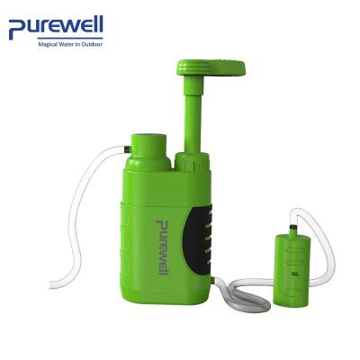 China No Chemicals 0.01 Micron 4 Stage Filter Material Water Purifier Pump For Camping Emergency Survival Traveling Gear for sale