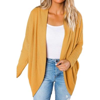 China Loose Knitted Loose Open Sleeve QUICK DRY Autumn Winter Coat Solid Casual Jumper Plus Size Dot Coat Women Cardigan Sweater New for sale