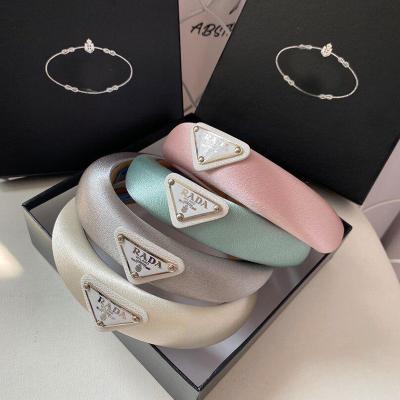 China High Quality Luxury Soft Comfortable Neon Color Hair Collection Women Nylon Knot Wide Thick Knot Headbands for sale