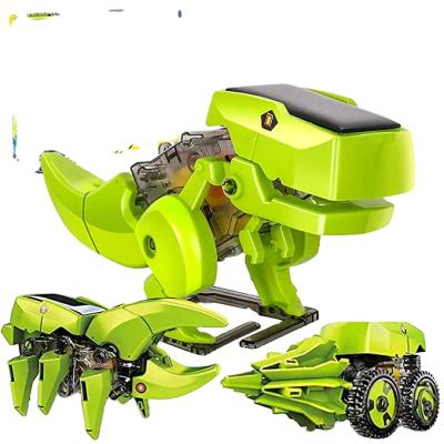 China Dinonano STEM Robots for Kids & Boys Girls Building Educational Toys Science Kit 3 in 1 Dinosaur Desktop Solar Robot TY8294 for sale