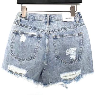 China Fashion Breathable Generous Trend Simple Denim Shorts Womens Top for sale