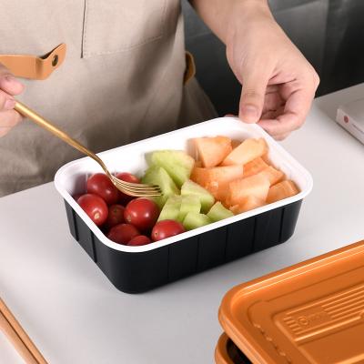 China OTOR Plastic 17oz Bento Box Meal Prep Containers With Lids Clear Airtight Lunch Boxes Grocery Container for sale