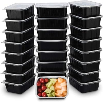 China OTOR 30oz Plastic Bento Box Meal Prep Containers With Lids Clear Airtight Lunch Boxes Grocery Container for sale