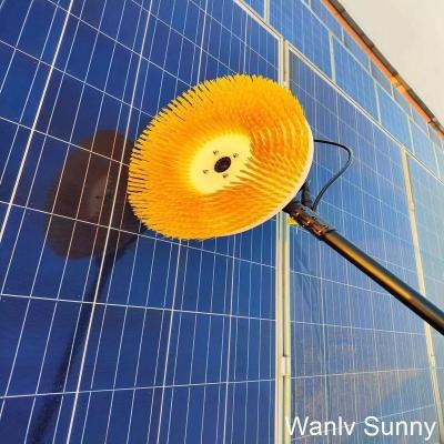 China 3.5 Meters Long Telescopic Handle Electric Solar Panel Window and Car Rotary Cleaning Brush WLS-3-3-3YL for sale