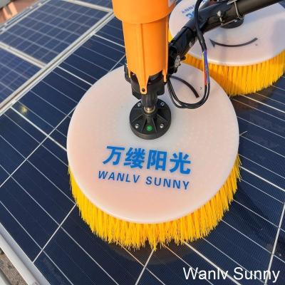 China Quick Cleaning Principle Nylon Yarn Solar Panel Brush with Double-Disc Rotary Brush Heads in Wuxi City for sale