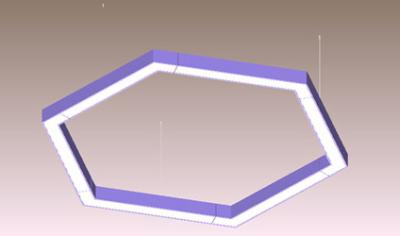 중국 SMD5630 헥사곤 LED 밸런트 라이트 HR600X75mm 헥사곤 밸런트 라이트 판매용