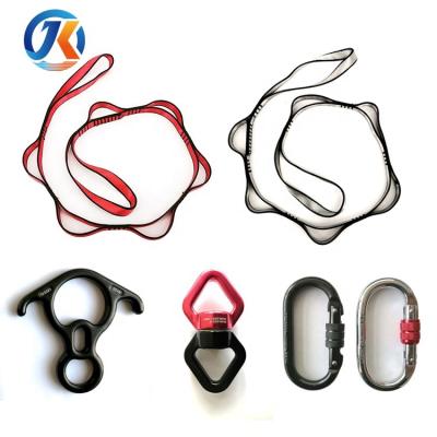 China Customized 30cm 60cm 110cm 150cm 200cm Nylon Climbing Belt 22kN Tie Rope Yoga Daisy Chain for sale