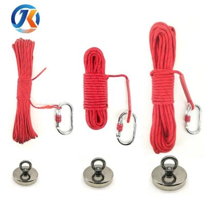 China Fishing Double Braided Fishing Rope 4mm/6mm/8mm/10mm/12mm 65 Feet Magnet Fishing Line With Magnet&Rope&Carabiner&Wire Locker for sale