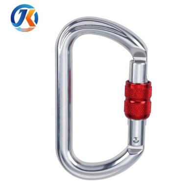 China Aluminum Climbing O Shape Safety Screw Mount Hanging Climbing Carabiner for sale