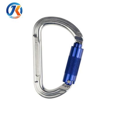 China Climbing D Shape Self-locking Carabiner Aluminum Carabiner For Climbing for sale