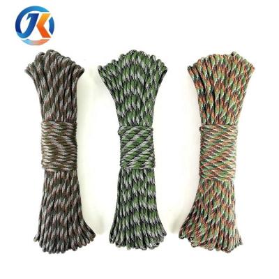 China Wholesale Outdoor Polyester Paracord 4mm 100feet/150feet/200feet/300feet 550 4mm Rise Paracord for sale