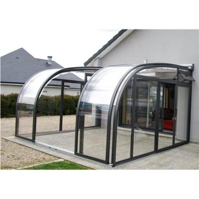 China Aluminum Alloy Modern Outdoor Auto Glass House Free Standing Sunroom for sale