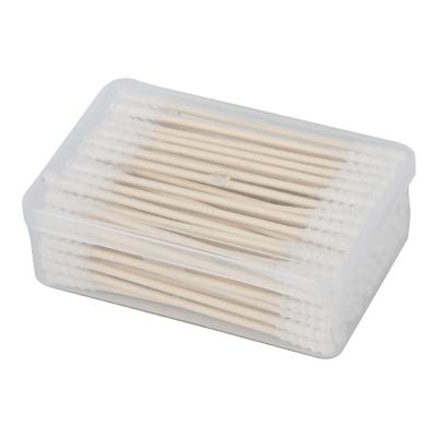 China Sofe 90 Bamboo Sticks White Cotton Swabs Square Box Spiral Cotton Swabs for sale