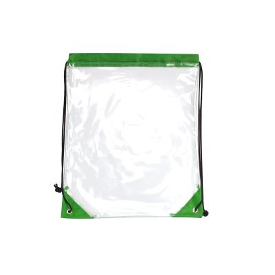 China Colorful Shopping Bag Factory Promotional Drawstring Backpacks Transparent PVC Waterproof Bags for sale