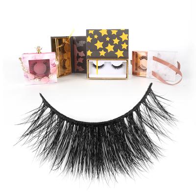 China Double 3D Layered Real Mink Eyelashes 100% Mink Eyelashes 100% Mink Fur 3D Handwork Eyelashes Siberian Wholesale for sale