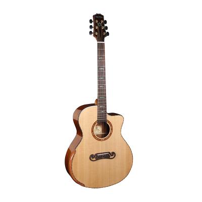 China FIR Y41-B160 factory price high quality solid acoustic guitar with hand rest 41 inch solid guitar for sale