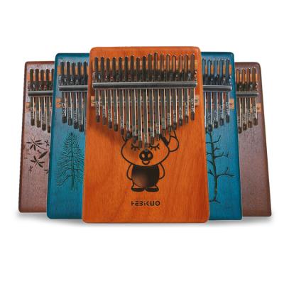 China Wholesale 17 Keys Inch Piano Kalimba Popular Fashionable Mahogany Musical Instrument for sale