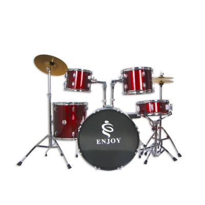 China High Quality Popular Enjoy Maple Adult Jazz Classic Drum 4 Cymbals 5 Drum With Saddles 5 Colors for sale