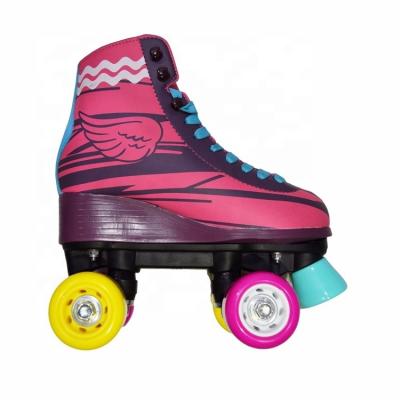 China EVA Outdoor Pink Women Colored Rollers Speed ​​4 Wheels Shoes Professional Roller Skates For Girl for sale