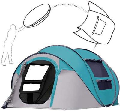 China Double Layer Camping Hand Spray Spring Open Outdoor Beach UV Resistant Automatic Pop Up Tent 3 - 4 Person Tent for sale