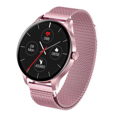 China Custom High Clear Lady Heart Rate Women Round Full Touch Screen Sport Smartwatch 360*360 Touch Screen Smart Fitness Watch NY20 for sale