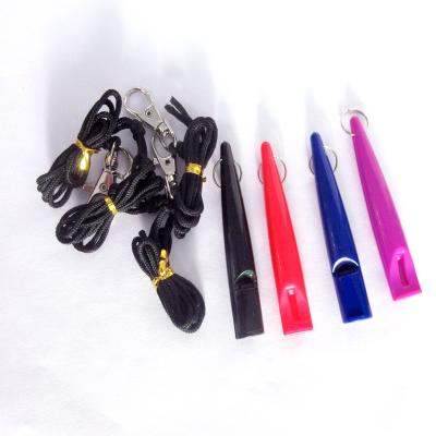 China Sustainable Tone Plastic Dog Whistles For High Recall Dog Training Training Whistle With Lanyard for sale