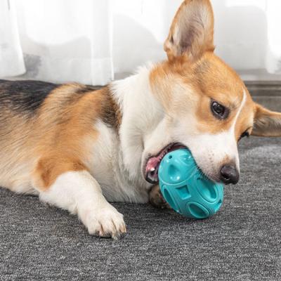 China Amazon Viable Dog Toy Rubber Indestructible Interactive Balls Chew Squeaky Dog Toys for sale