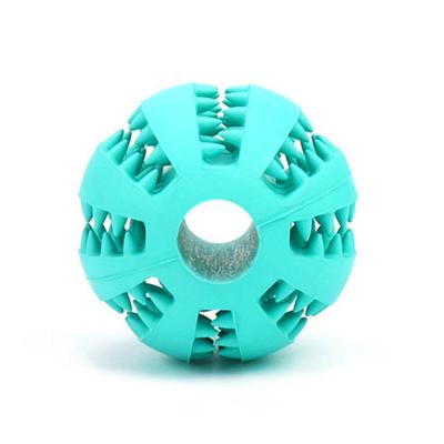 China 2021 Viable Interactive Rubber Light Blue Ball Dog Ball High Quality Cat Toy Ball for sale