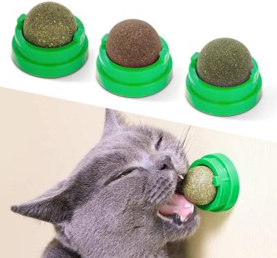 China Wholesale High Quality Effort Viable Wall Mount Cat Nip Catnip Ball Relieve Cat Toy for sale