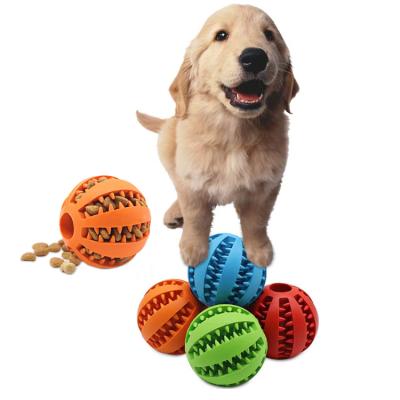 China Hot Selling Natural Non-Toxic Rubber Dog Toy Ball Toys Viable Hot Sale Puzzle Dog Treat Chew Ball Juguetes Para Perros for sale