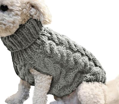 China Stocked Manufacturers Wholesale Winter Dog Clothes Warm Fashion Design Leisure Knitted Sweater Clothes For Dogs for sale