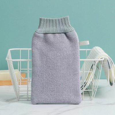 China EXFOLIATING 1pc Shower Spa Exfoliating Bath Bilateral Body Massage Cleaning Sponge Scrub Glove Rub Dead Skin Removal Peeling for sale