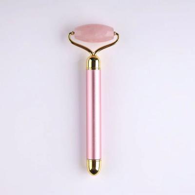 China Whitening Facial Massage Jade Roller Electric Rose Jade Roller Rose Jade Roller Rose Quartz Face Massage Roller for sale