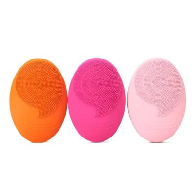 China Waterproof Ultrasonic Facial Massager Vibration Massage Brush Silica Gel DEEP CLEANING Cleansing Pores Clean for sale