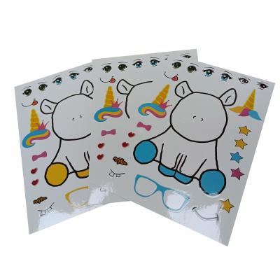 China Waterproof Custom Adhesive Letters Kids Eco-friendly Printed Kiss Cut Removable Sticker Vinyl Sheets for sale