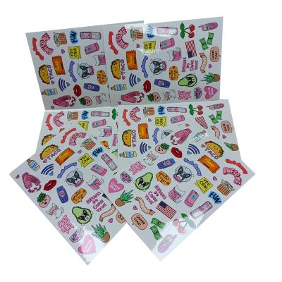 China Waterproof custom self adhesive sticker kiss cut label paper sheet for sale for sale