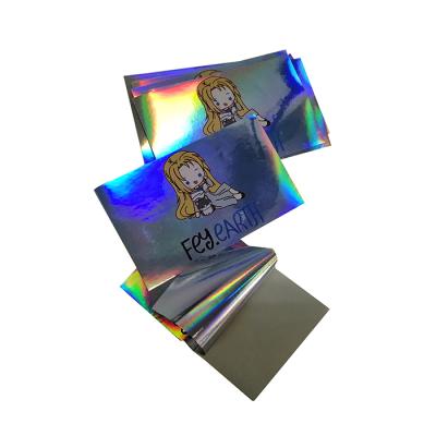 China Custom Waterproof Business Card Size Aluminum Foil Label Sticker Die Cut Hologram Label Sticker for sale